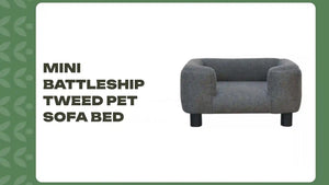 Mini Battleship Tweed Pet Sofa Bed by@Outfy