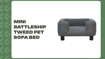 Mini Battleship Tweed Pet Sofa Bed by@Outfy