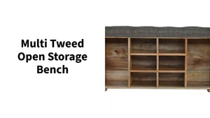 Multi Tweed Open Storage Bench by@Outfy