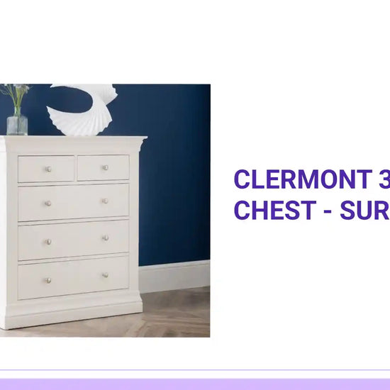 Clermont 3+2 Drawer Chest - Surf White by@Outfy