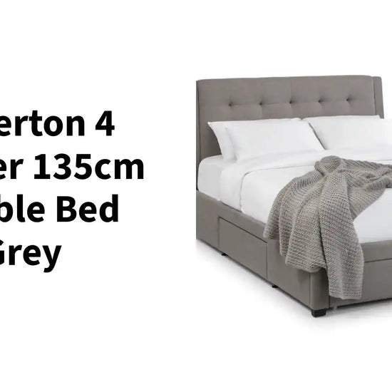Fullerton 4 Drawer 135cm Double Bed Grey by@Outfy