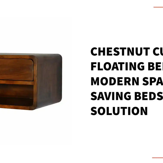 Chestnut Curve Floating Bedside &ndash; Modern Space-Saving Bedside Solution by@Outfy