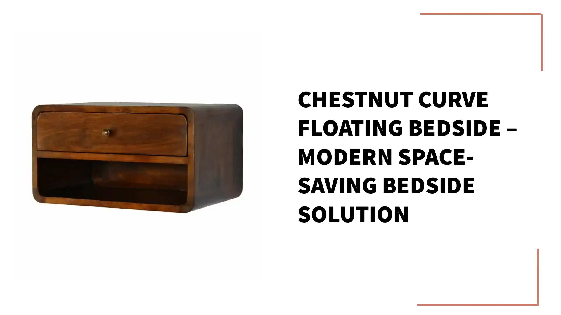 Chestnut Curve Floating Bedside &ndash; Modern Space-Saving Bedside Solution by@Outfy