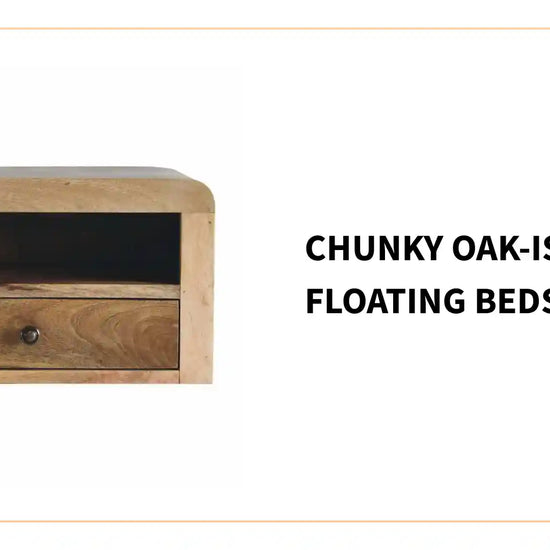 Chunky Oak-ish Floating Bedside by@Outfy