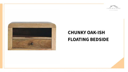 Chunky Oak-ish Floating Bedside by@Outfy