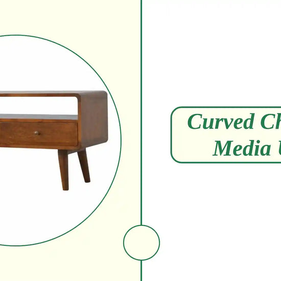 Curved Chestnut Media Unit by@Outfy