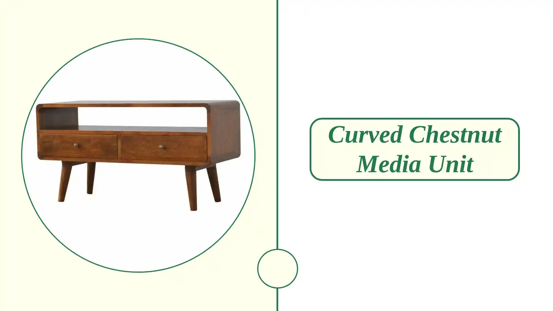 Curved Chestnut Media Unit by@Outfy
