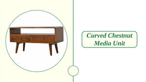 Curved Chestnut Media Unit by@Outfy