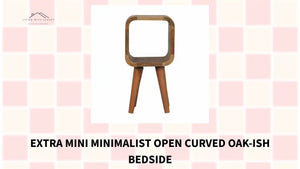 Extra Mini Minimalist Open Curved Oak-ish Bedside by@Outfy