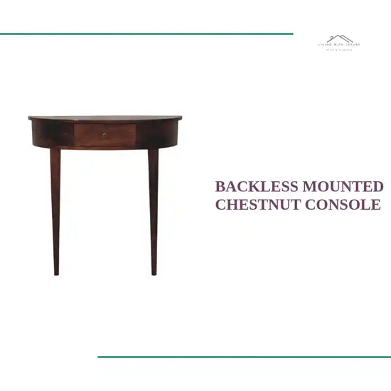 Backless Mounted Chestnut Console by@Outfy