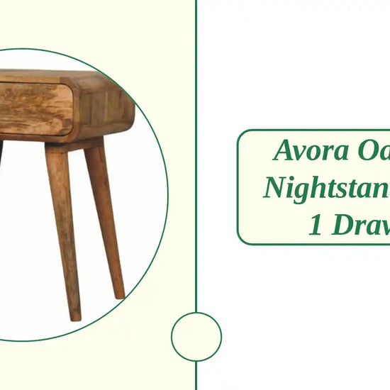 Avora Oak-ish Nightstand with 1 drawer by@Outfy