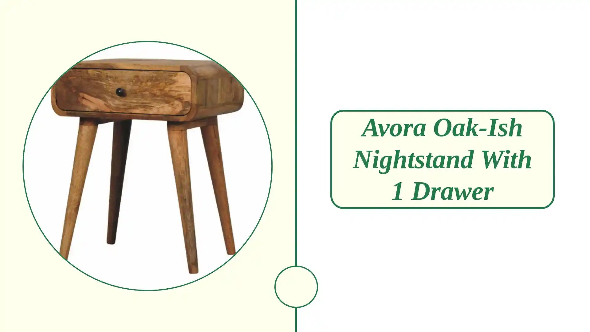 Avora Oak-ish Nightstand with 1 drawer by@Outfy