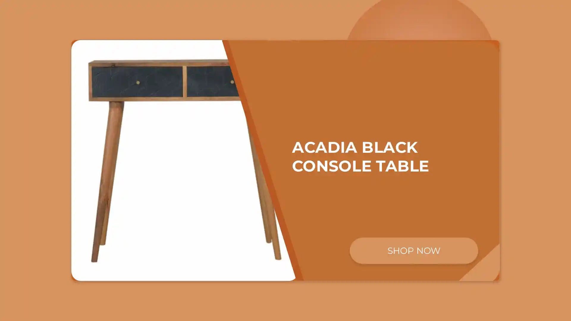 Acadia Black Console Table by@Outfy