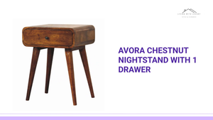 Avora Chestnut Nightstand with 1 drawer by@Outfy