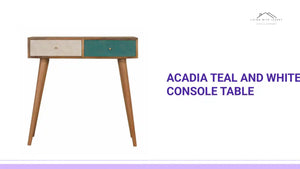 Acadia Teal and White Console Table by@Outfy