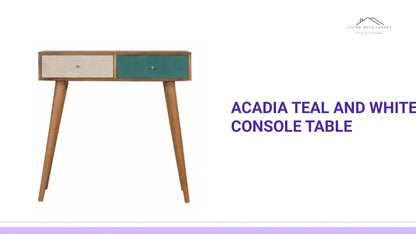 Acadia Teal and White Console Table by@Outfy