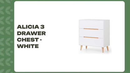 Alicia 3 Drawer Chest - White by@Outfy