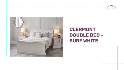 Clermont Double Bed - Surf White by@Outfy