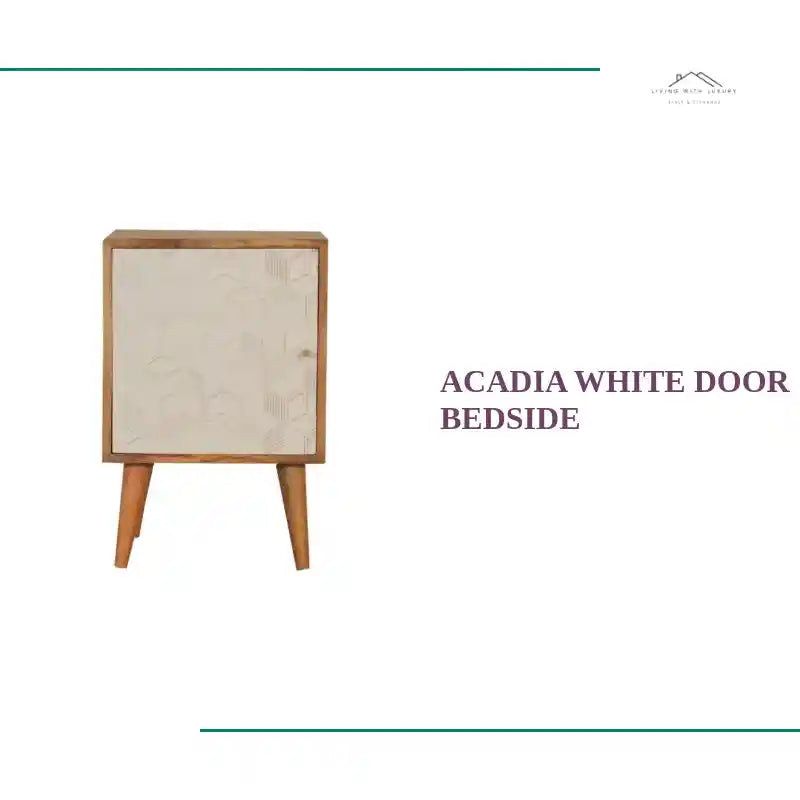 Acadia White Door Bedside by@Outfy