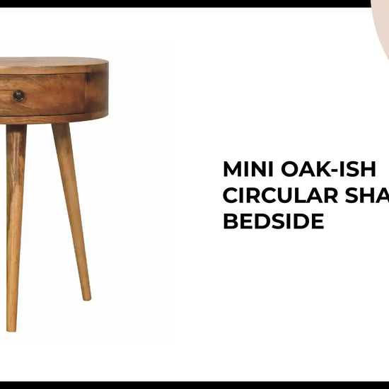 Mini Oak-ish Circular Shape Bedside by@Outfy