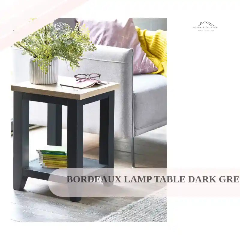 Bordeaux Lamp Table Dark Grey by@Outfy