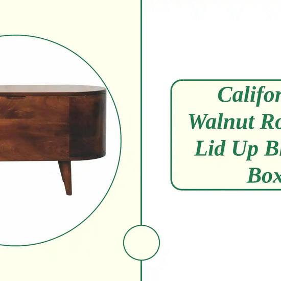 California Walnut Rounded Lid up Blanket Box by@Outfy