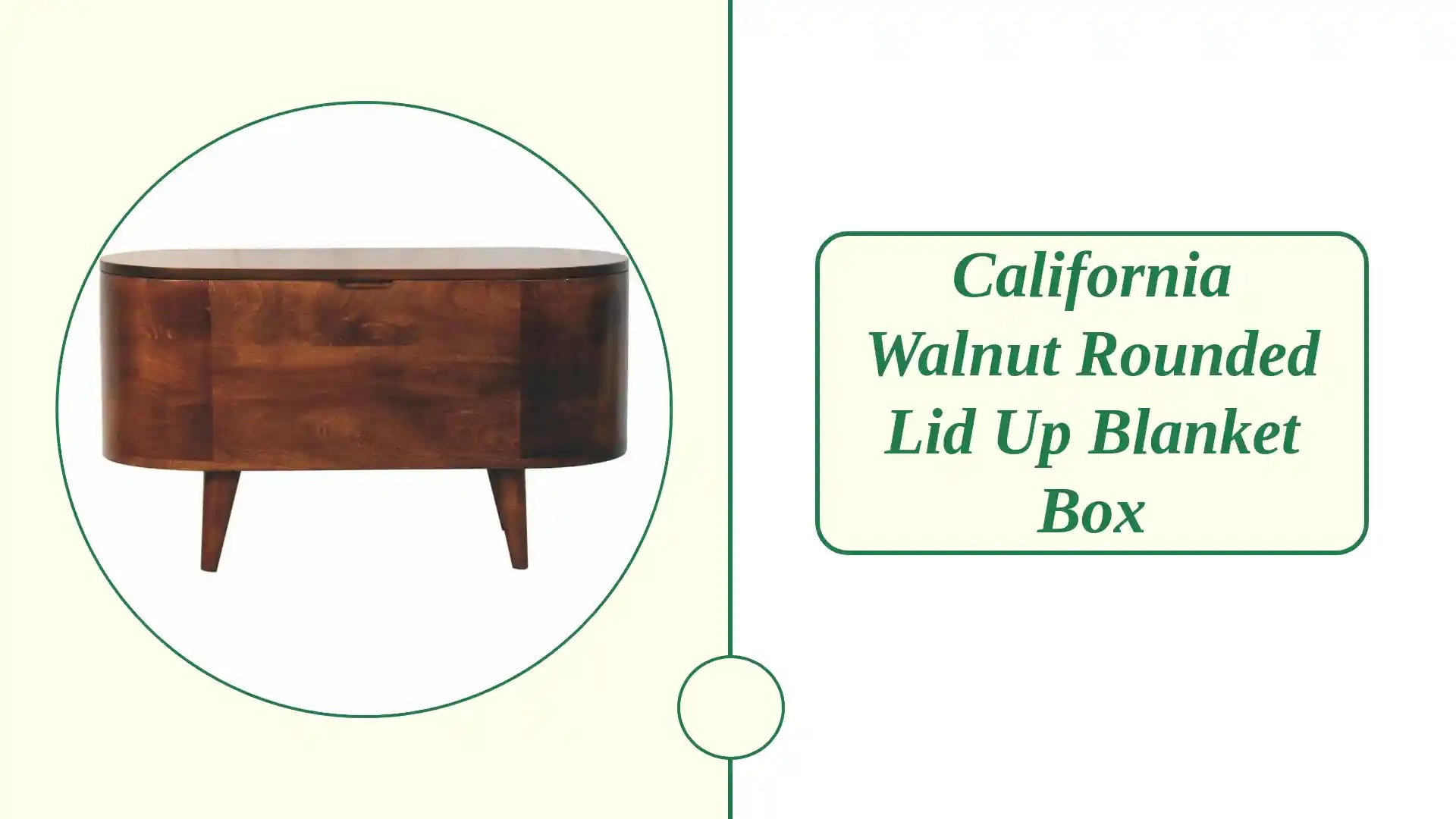 California Walnut Rounded Lid up Blanket Box by@Outfy