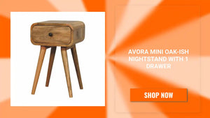Avora Mini Oak-ish Nightstand with 1 drawer by@Outfy