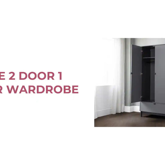 Chloe 2 Door 1 Drawer Wardrobe by@Outfy