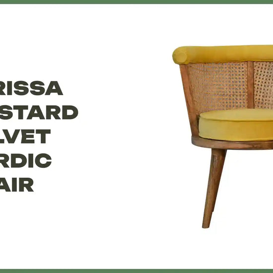 Larissa Mustard Velvet Nordic Chair by@Outfy