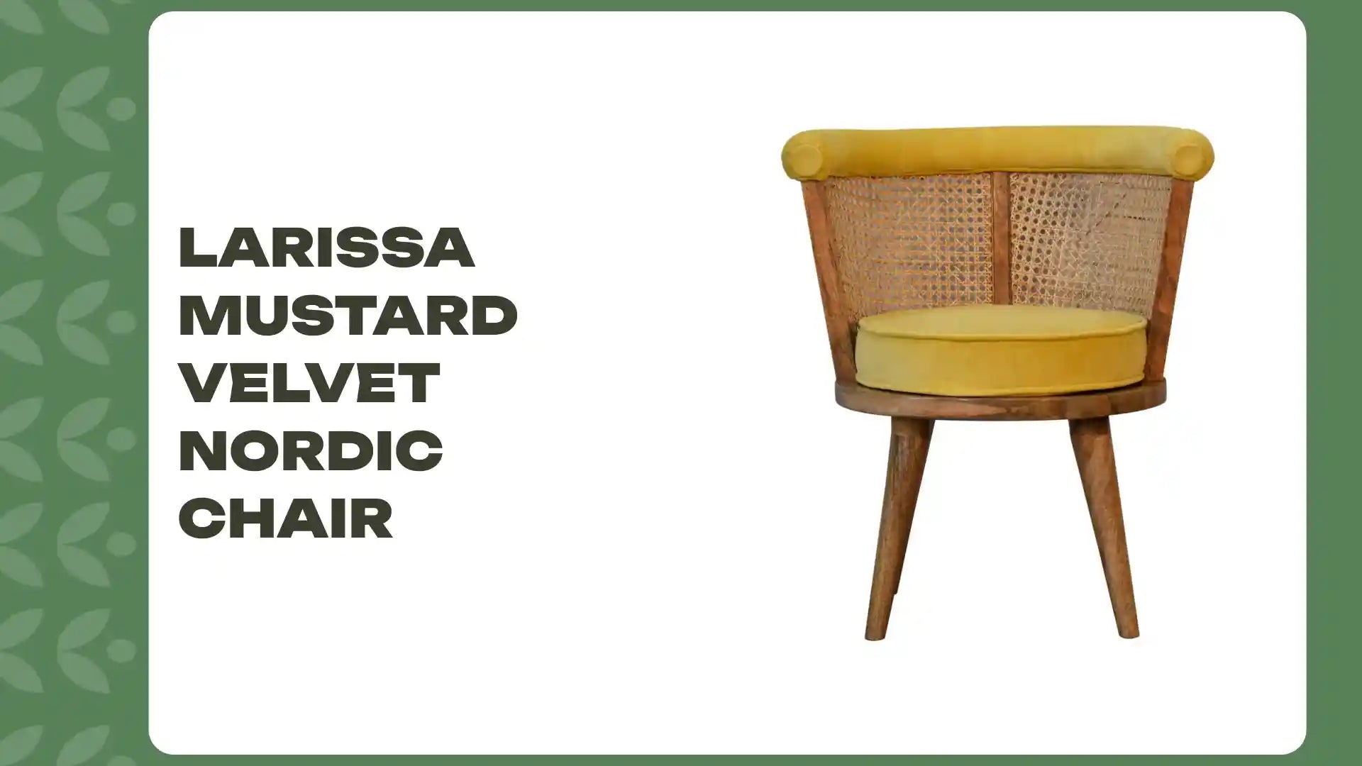 Larissa Mustard Velvet Nordic Chair by@Outfy