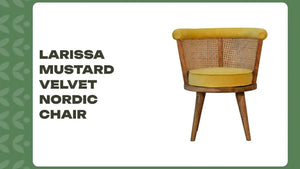 Larissa Mustard Velvet Nordic Chair by@Outfy