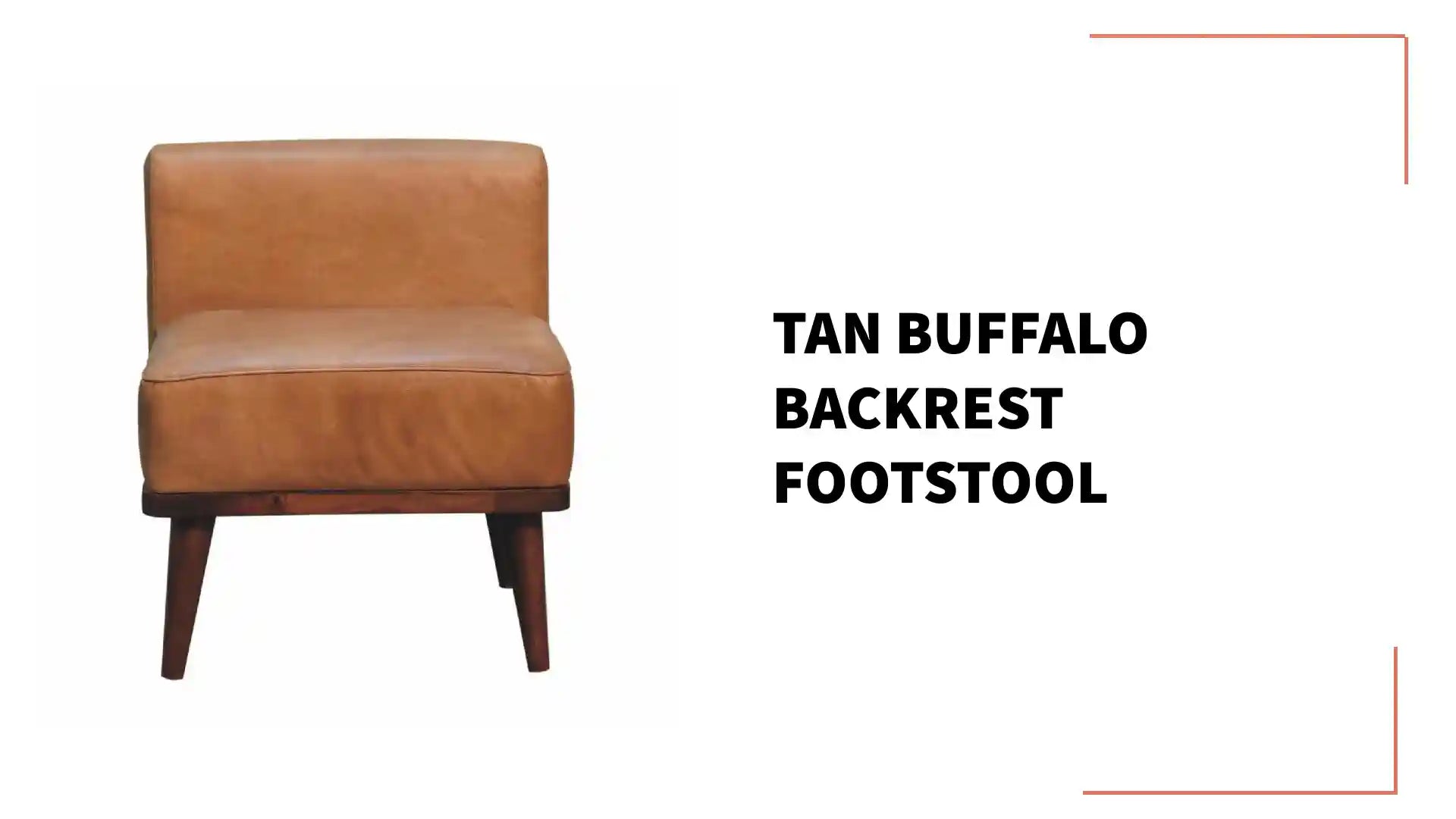 Tan Buffalo Backrest Footstool by@Outfy