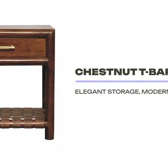 Chestnut T-Bar Bedside by@Outfy