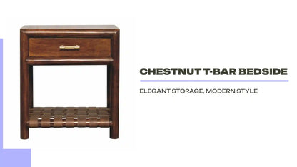 Chestnut T-Bar Bedside by@Outfy