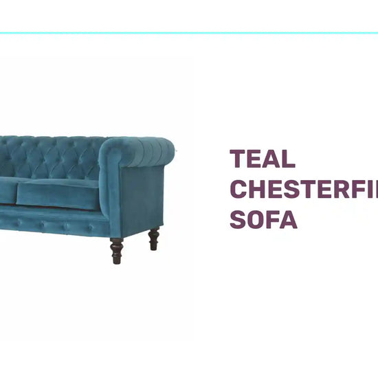 Teal Chesterfield Sofa by@Outfy