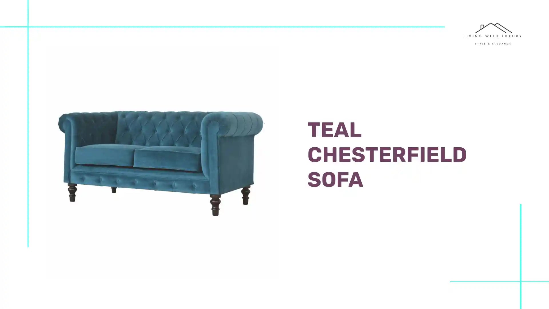 Teal Chesterfield Sofa by@Outfy