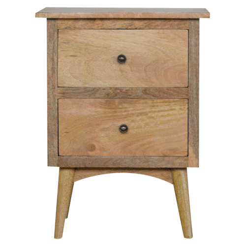 Nordic Style Bedside with 2 Drawers - Living with Luxury