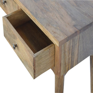Console Table with Storage - 3 Drawer Nordic Design with Solid Mango Wood