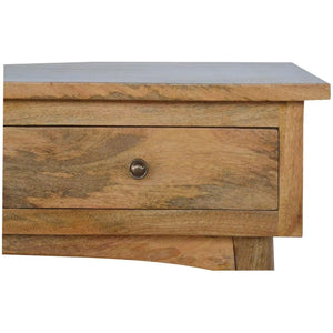 Console Table with Storage - 3 Drawer Nordic Design with Solid Mango Wood