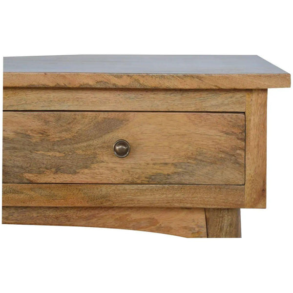 Console Table with Storage - 3 Drawer Nordic Design with Solid Mango Wood