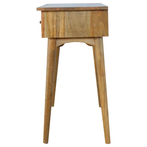 Console Table with Storage - 3 Drawer Nordic Design with Solid Mango Wood