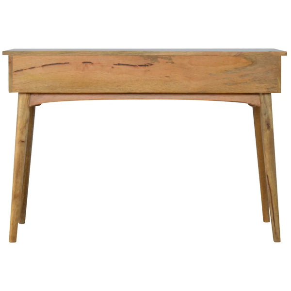 Console Table with Storage - 3 Drawer Nordic Design with Solid Mango Wood