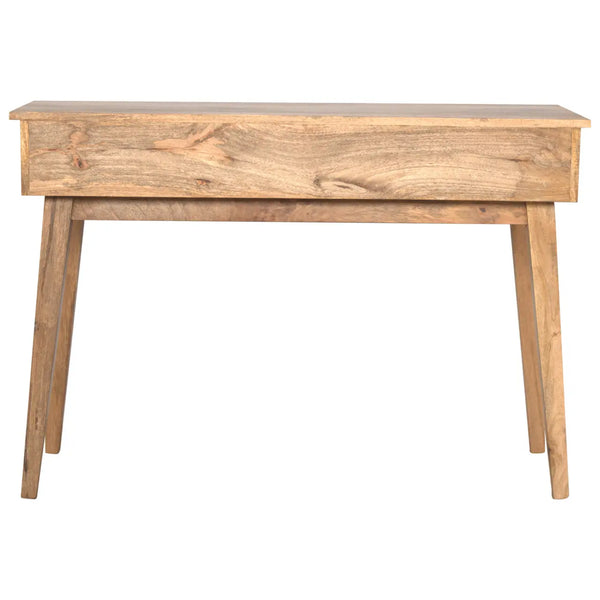 2 Drawer Shell Writing Desk | Modern Solid Wood Desk for Home Office