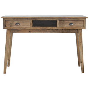 2 Drawer Shell Writing Desk | Modern Solid Wood Desk for Home Office