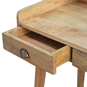 Gallery Back Shell Writing Desk – Modern, Premium Solid Wood Desk for Home Office