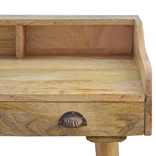Gallery Back Shell Writing Desk – Modern, Premium Solid Wood Desk for Home Office