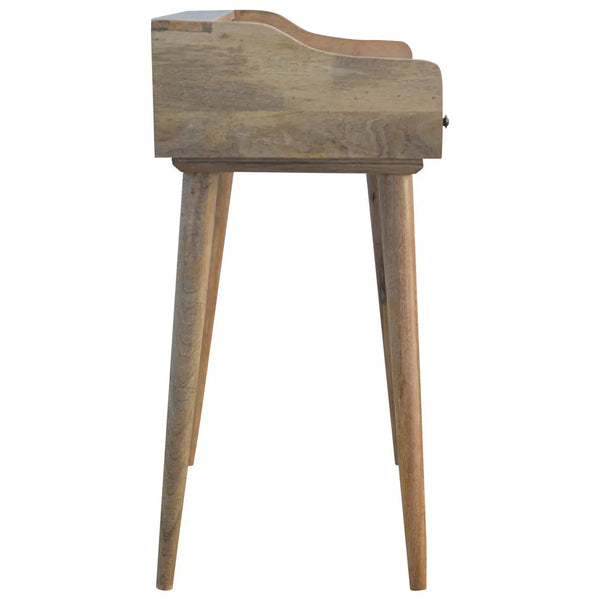 Gallery Back Shell Writing Desk – Modern, Premium Solid Wood Desk for Home Office
