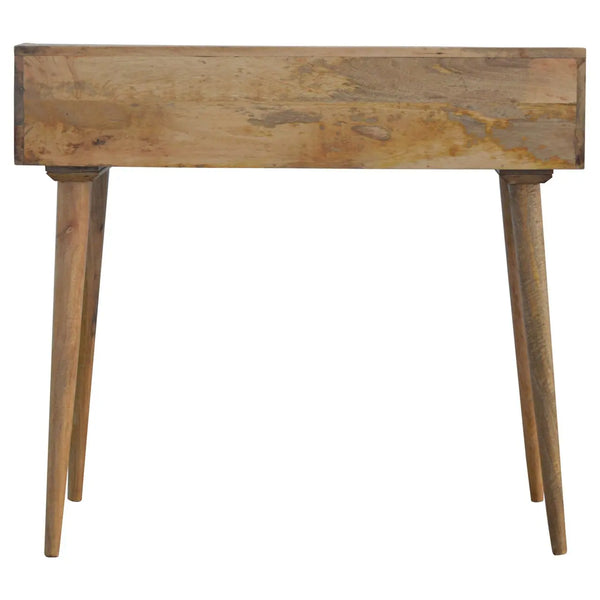 Gallery Back Shell Writing Desk – Modern, Premium Solid Wood Desk for Home Office