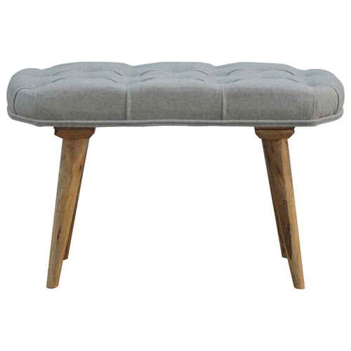 Deep Button Tweed Bench